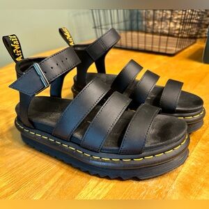 Dr. Martens women’s Blaire Hydro Leather strap sandals. Size 7. Lightly used.